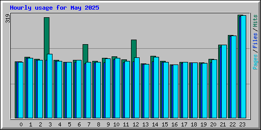Hourly usage for May 2025