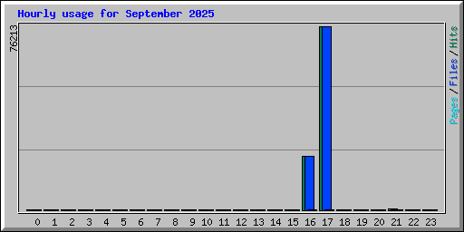Hourly usage for September 2025