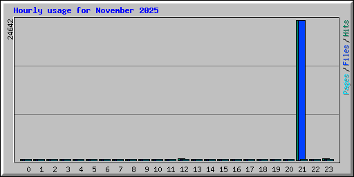 Hourly usage for November 2025